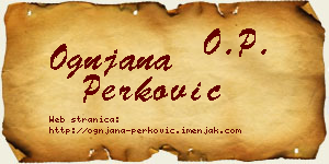 Ognjana Perković vizit kartica